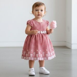 NWT - Nannette Red and White Gingham Dress
